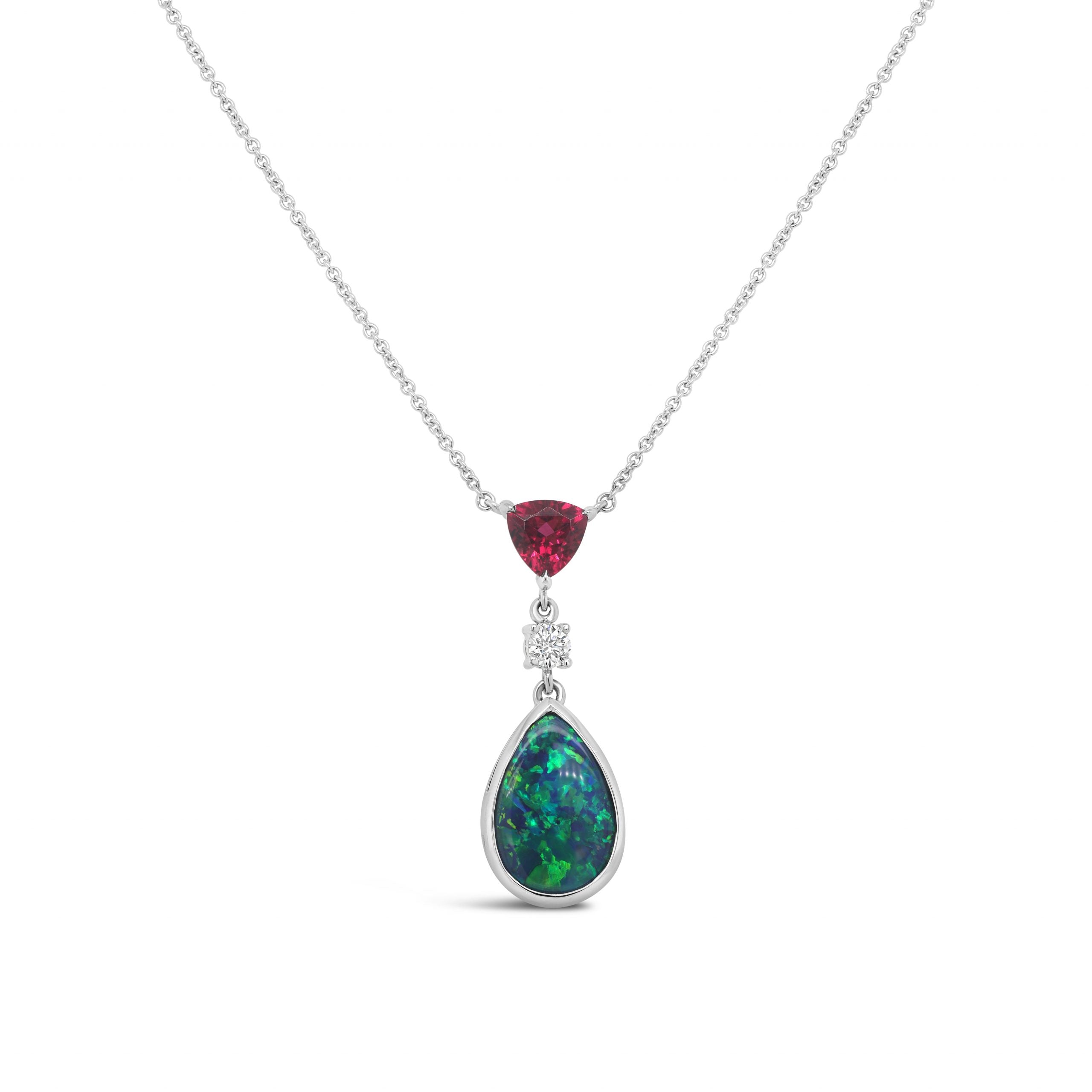 Birthstone Heart Designer Pendant Garnet/Peridot/Opal/Rose Quartz/Amet –  Silverhub Jewelry India