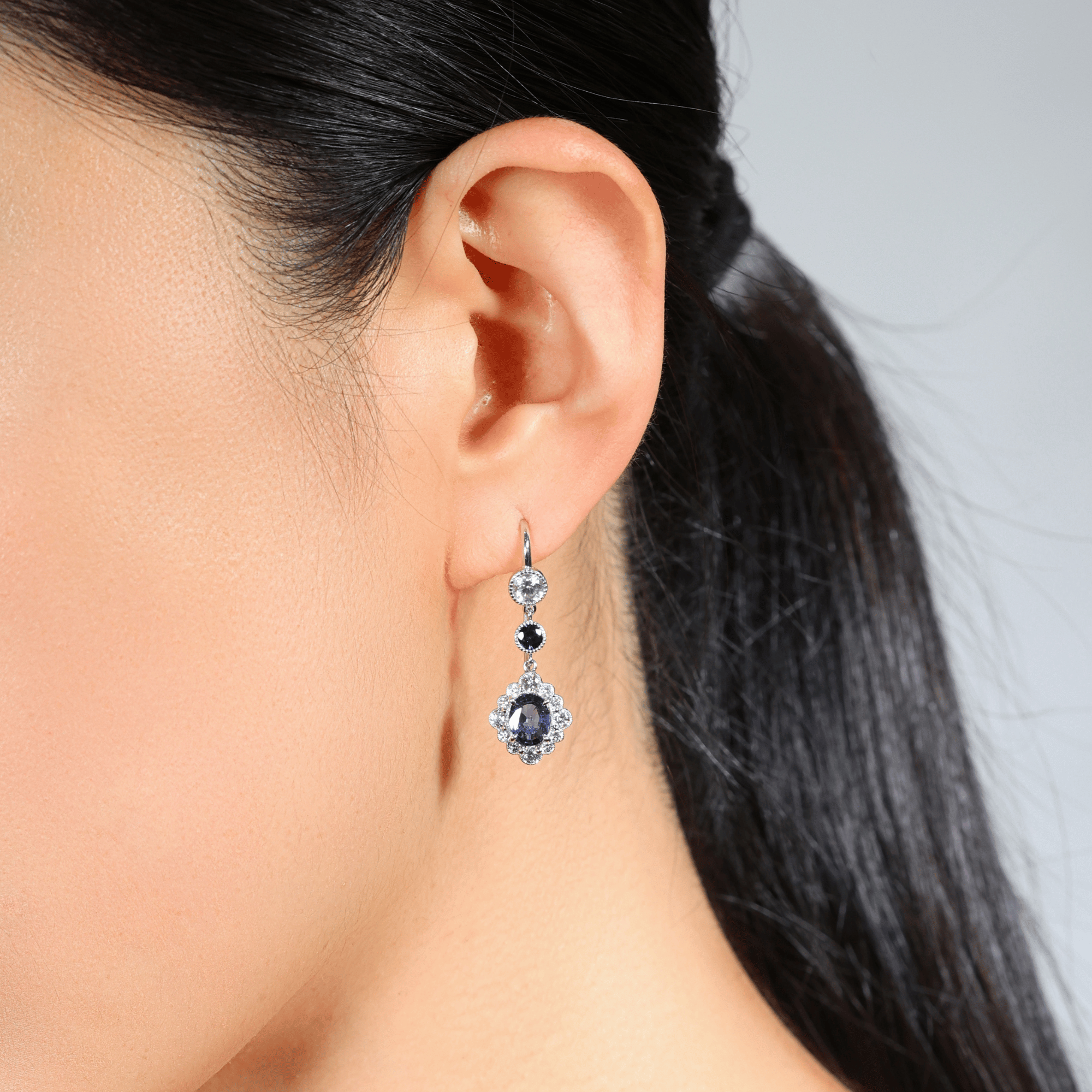 Sapphire deals dangle earrings