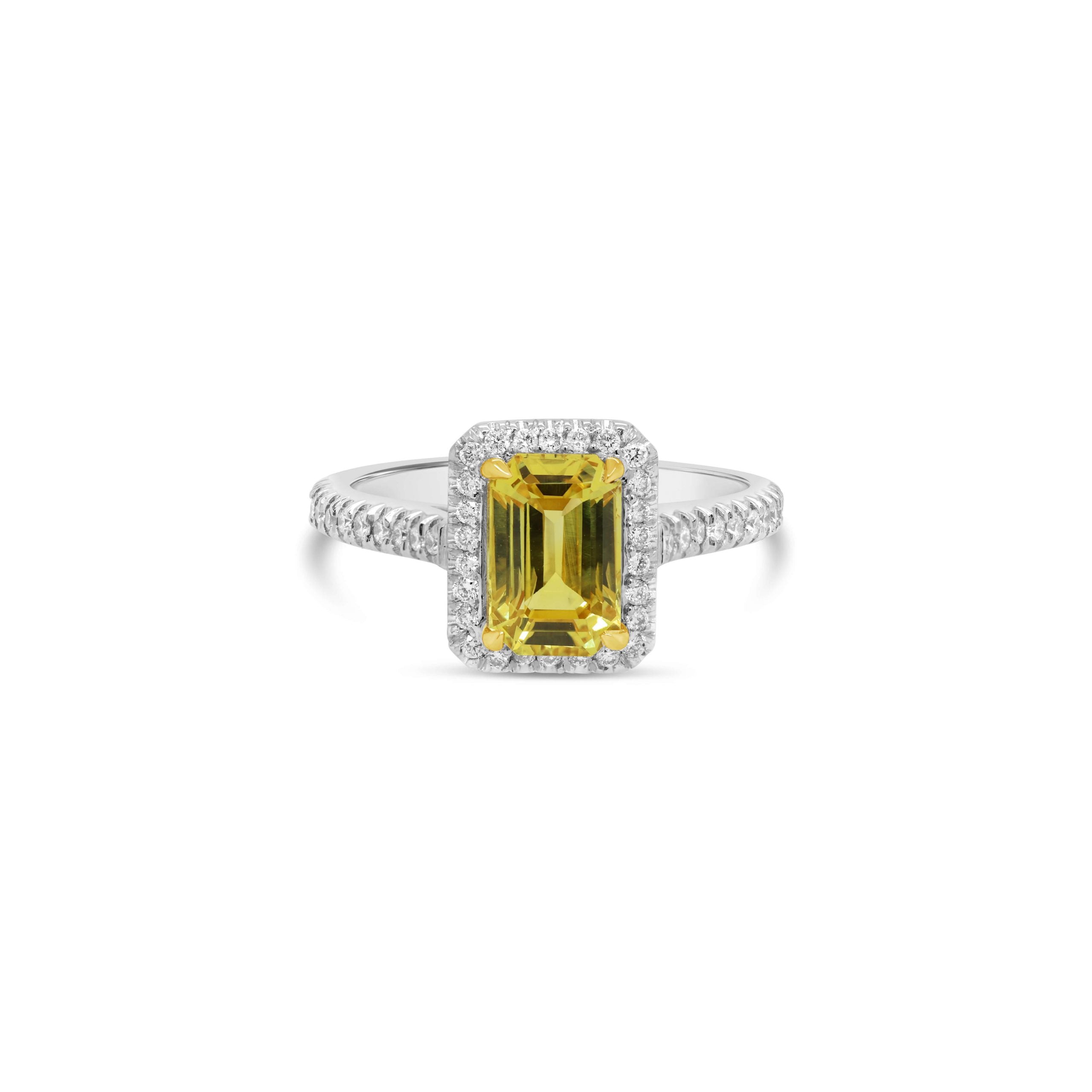 Yellow sapphire online and diamond ring