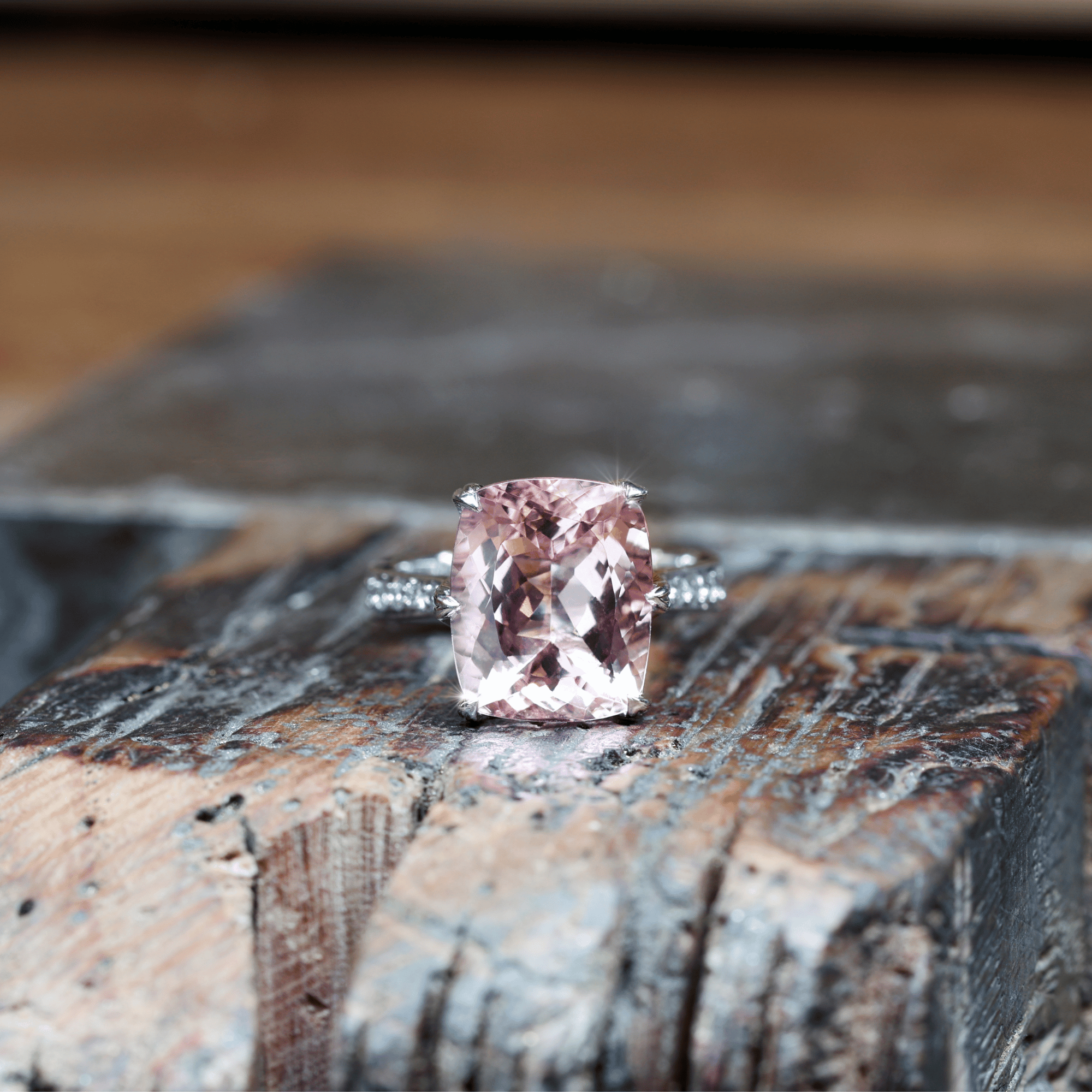 Manhattan Collection Morganite & Diamond Ring