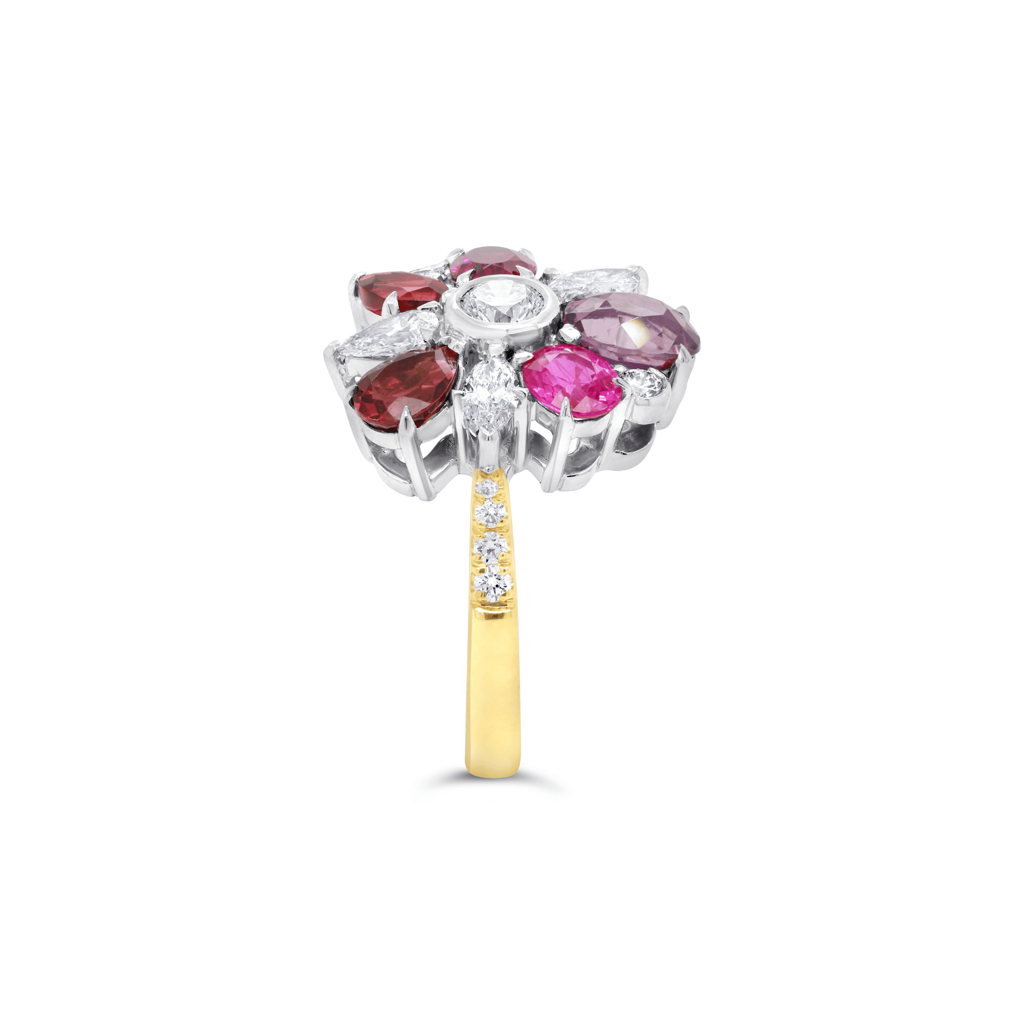 Coloured Tourmaline, Spinel, Sapphire, Garnet & Diamond Ring