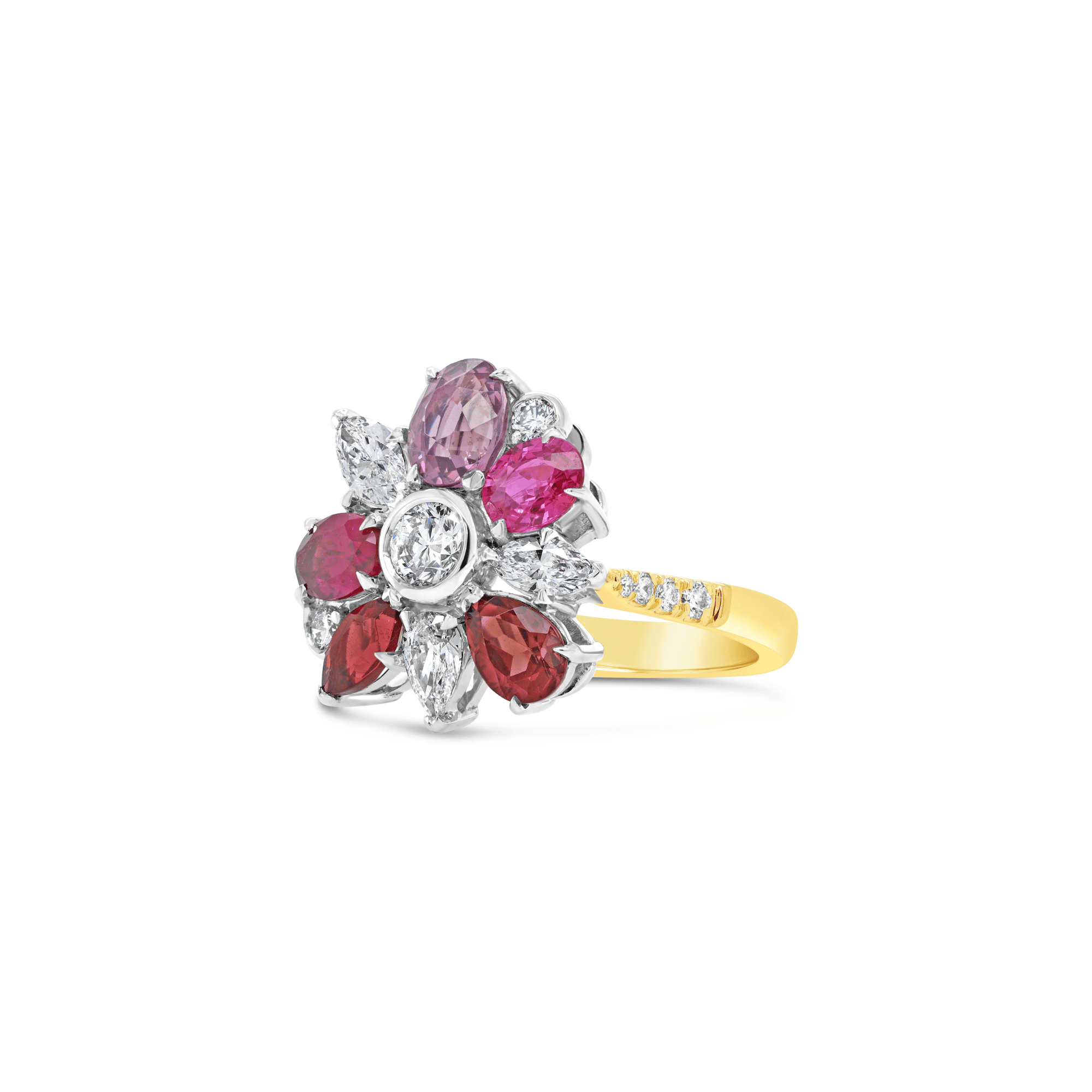 Coloured Tourmaline, Spinel, Sapphire, Garnet & Diamond Ring