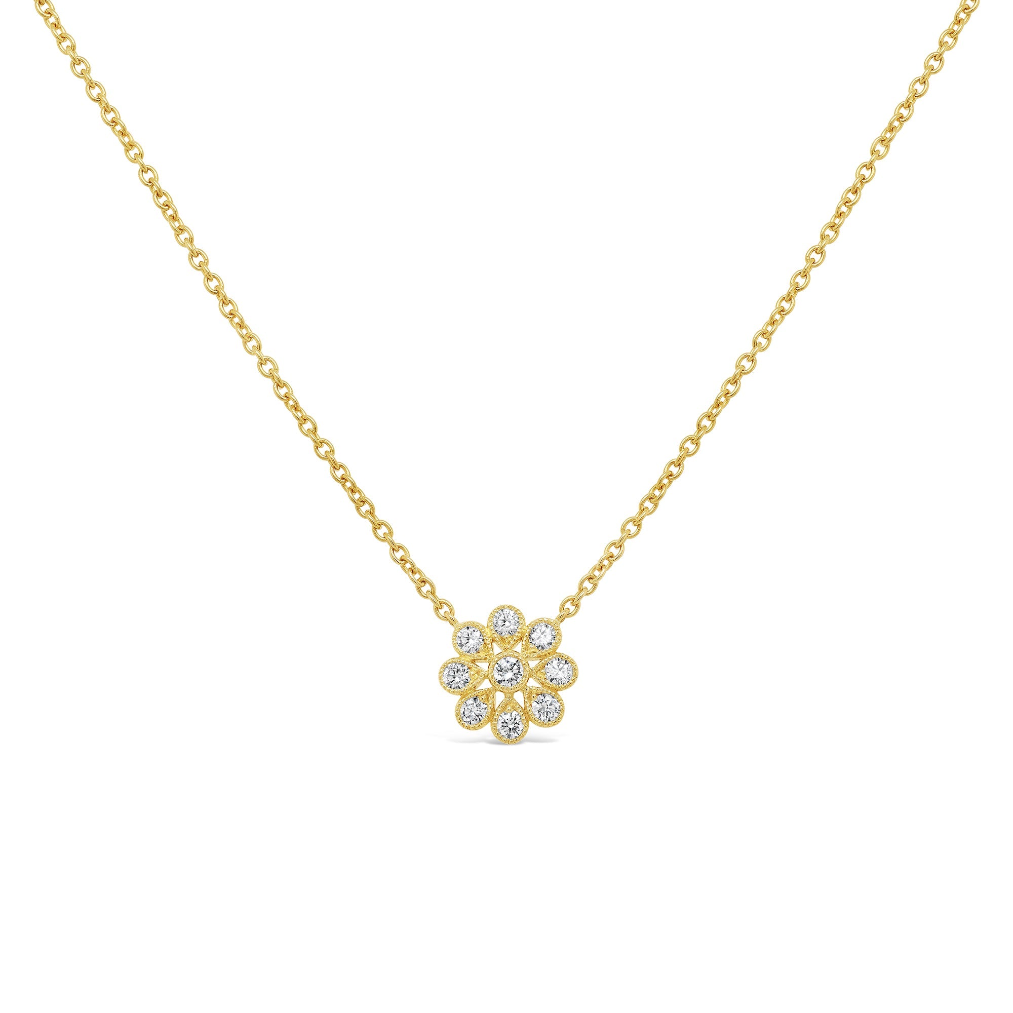 Buy Dainty Daisy Diamond Pendant Online from Vaibhav Jewellers